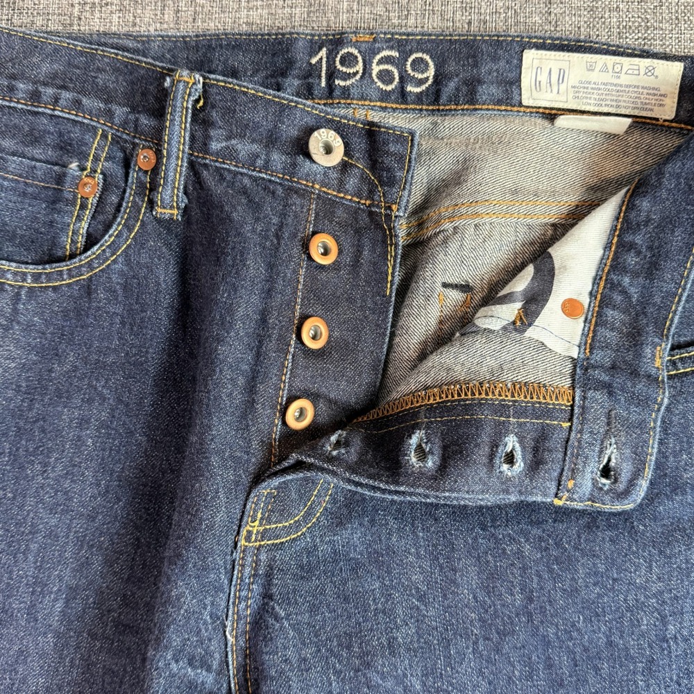 GAP 1969 Kaihara Mills Japanese denim Dark Blue Straight Men’s Jeans